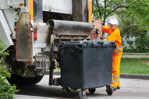 Recycling process during waste clearance in East London