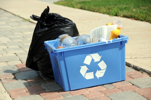 Various types of waste collected