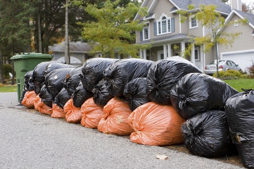 Commercial waste clearance services in an East London office